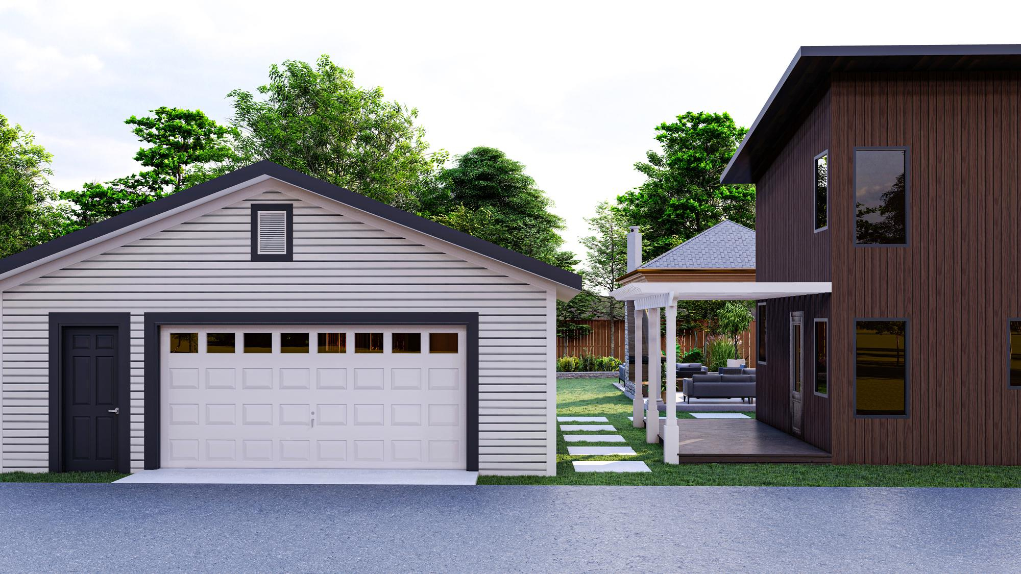 Small studio style garage conversion ADU interior design – Best ADU LA